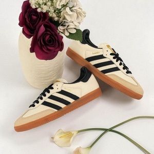 adidas Samba Sneakers in Cream and Black